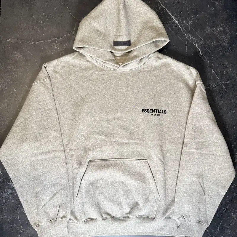 Essentials Dark Oatmeal Hoodie SS22 - 1