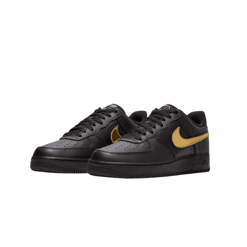 Air Force 1 Black Metallic Gold Removable Swoosh Pack - 1