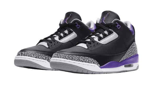 Jordan 3 Black Court Purple - 1