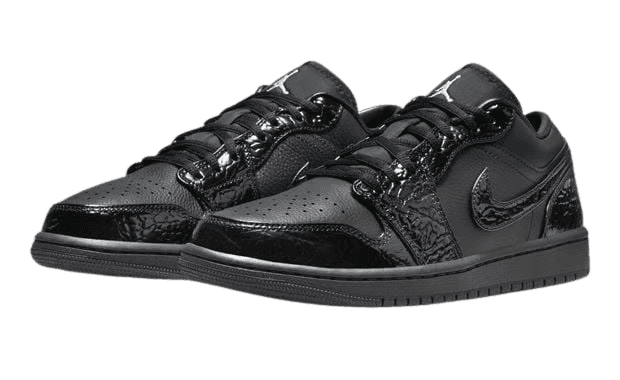Jordan 1 Low Patent Elephant Black - 1