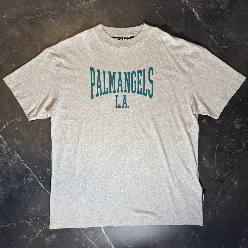 Palm Angels Grey College Tee - 1