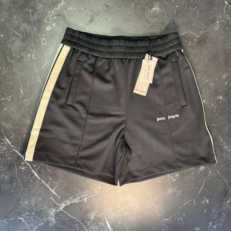 Palm Angels Logo Track Black Beige Short - 1