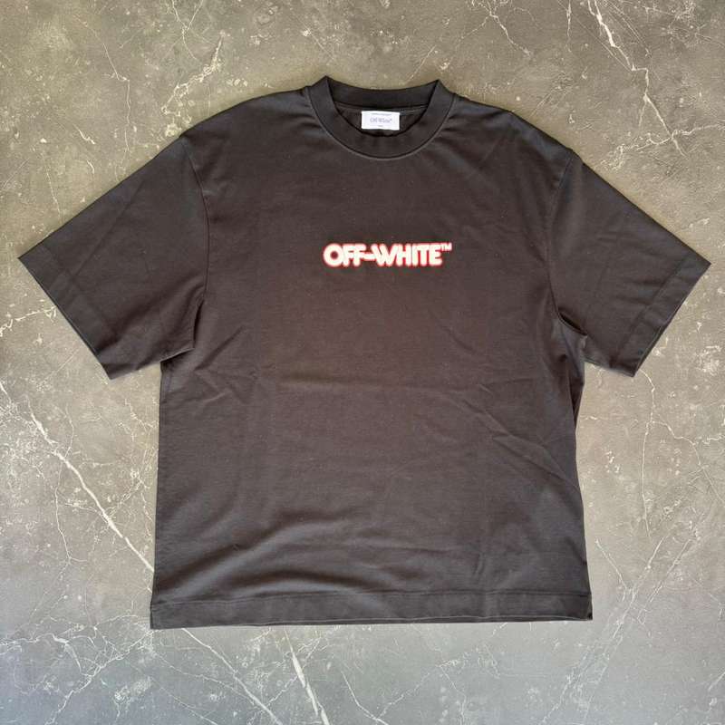 Off-White Round Logo Black Tee - 1