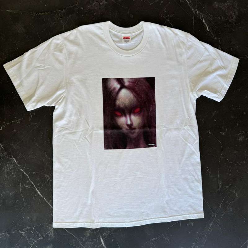 Supreme Red Eyes White Tee - 1