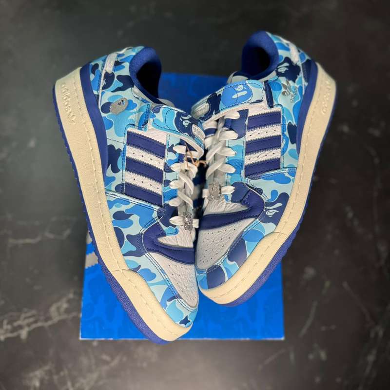 Forum 84 Low Bape 30th Anniversary Blue Camo - 1