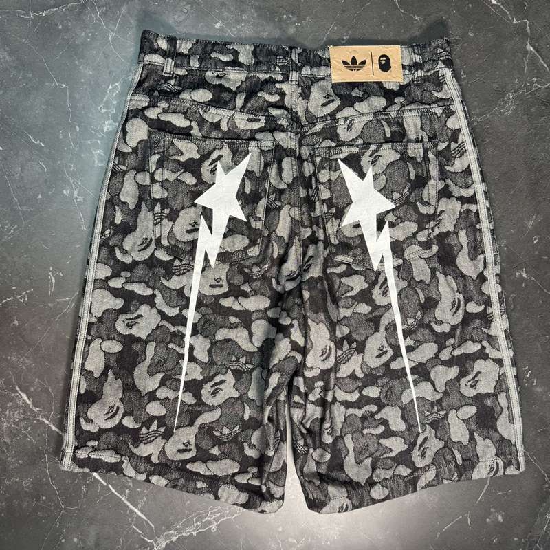 Adidas Bape Camo Shark Denim Short Black 2