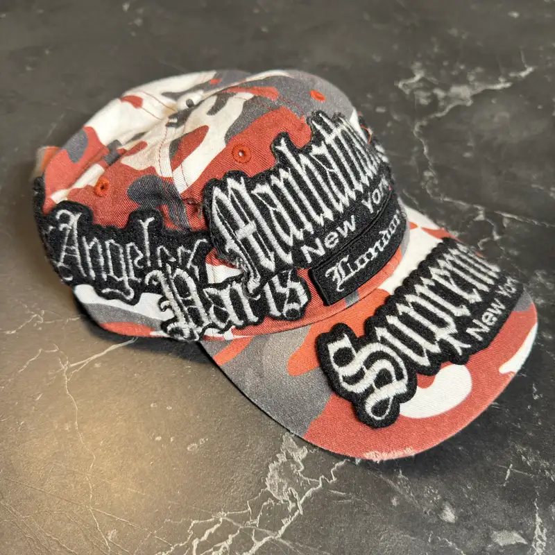 Supreme City Patches 6-Panel Hat Red Camo - 1