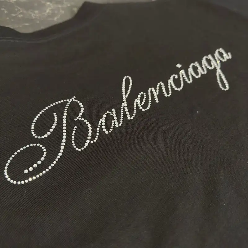 Balenciaga Distressed Rhinestone Tee 3