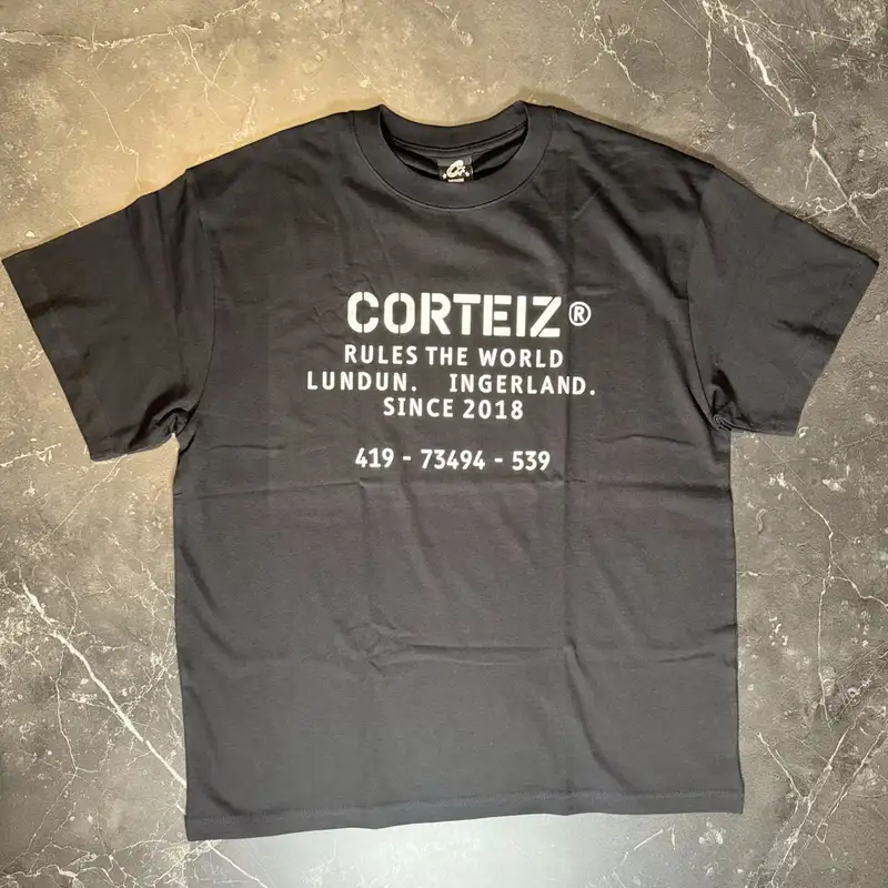 Corteiz Stencil Black Tee - 1