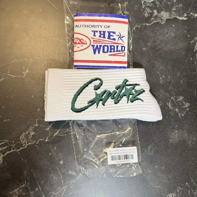 Corteiz Allstarz Socks White/Green - 1