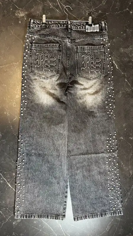 Mixed Emotions Grey Stone Baggy Jeans 2