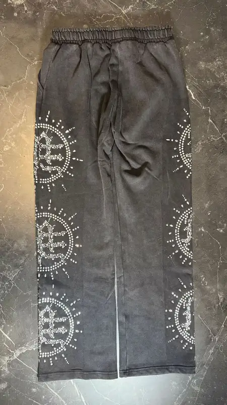 Mixed Emotions Eclipse Grey Rhinestone Sweatpant 2