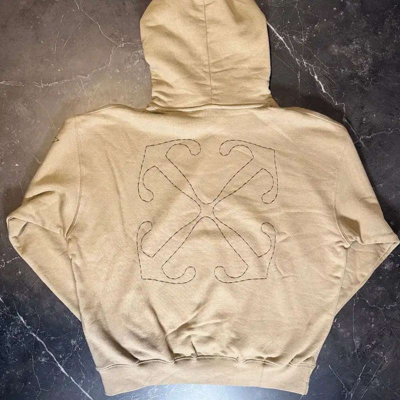 Off-White Off Stitch Skate Beige Hoodie 2