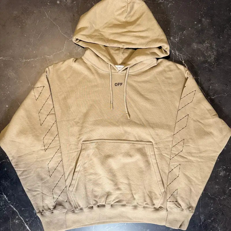 Off-White Off Stitch Skate Beige Hoodie - 1