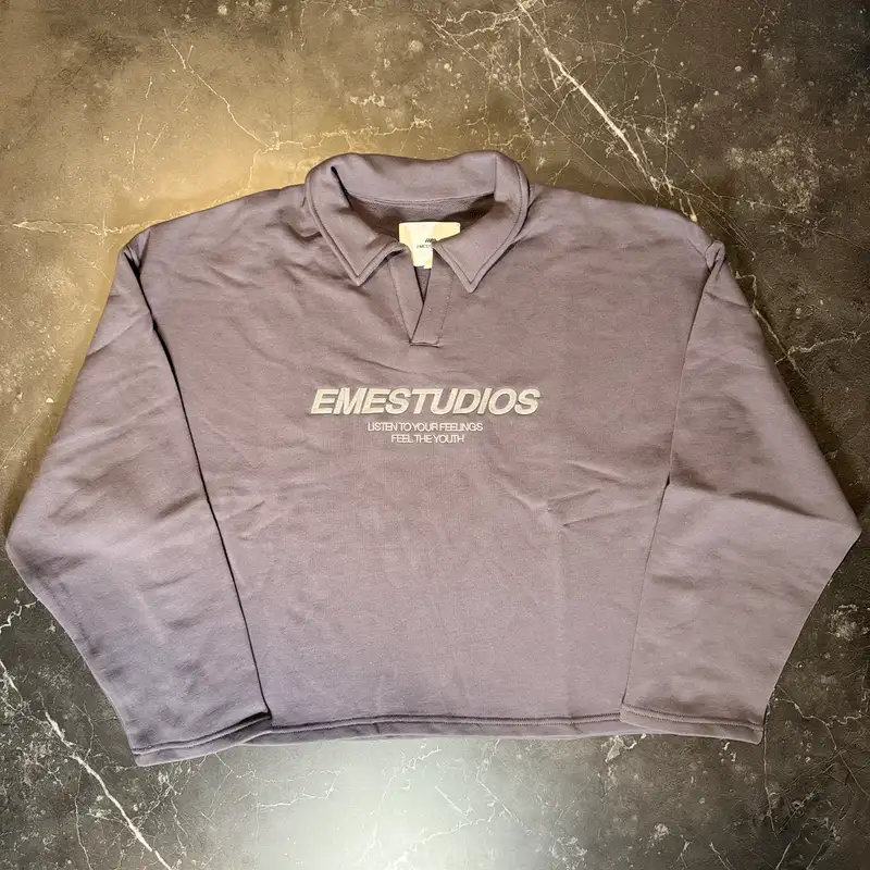 Eme Studios Playtime Ombre Blue Polo Crewneck - 1