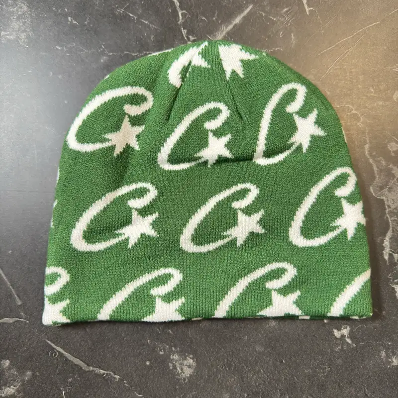 Corteiz C-Star Monogram Beanie Green - 1
