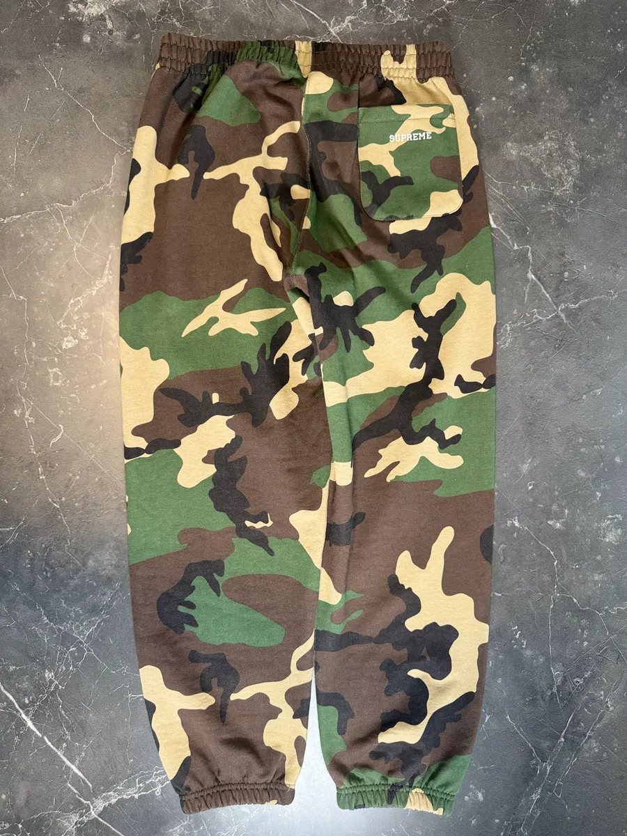 Supreme S Logo Sweatpant Woodland Camo 2