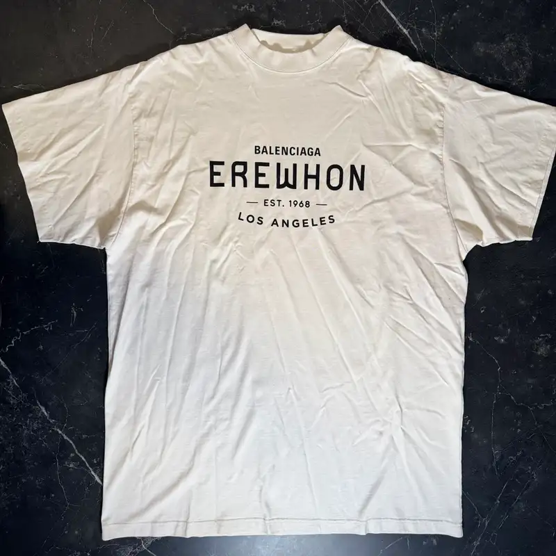 Balenciaga Erewhon Los Angeles Oversized Cream Tee - 1