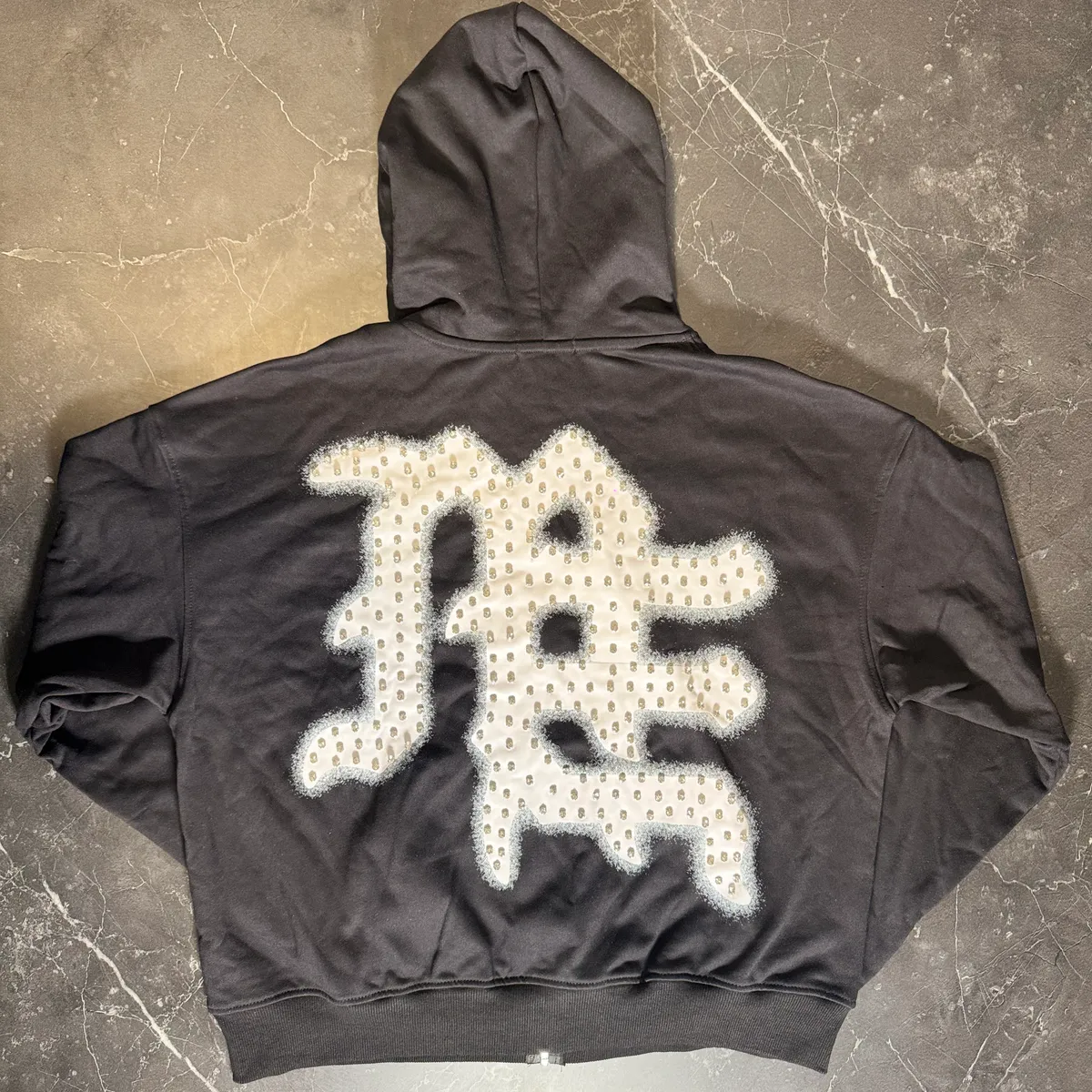 Mixed Emotions End Rhinestone Black Zip Up 2