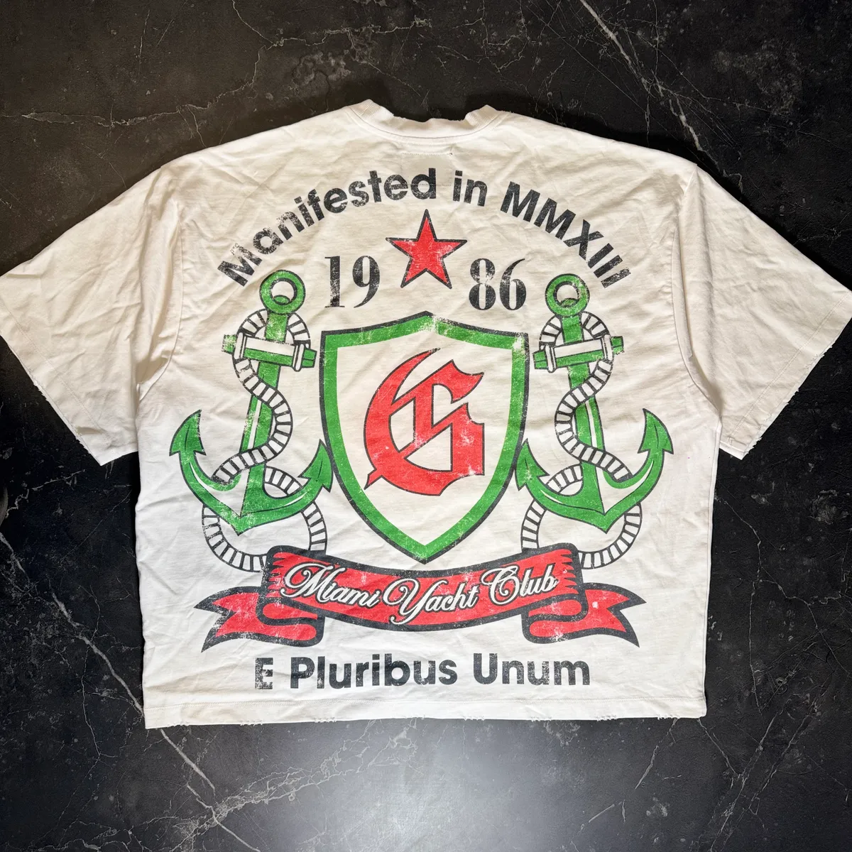 Godspeed Yacht Club Miami Boat White Tee 2