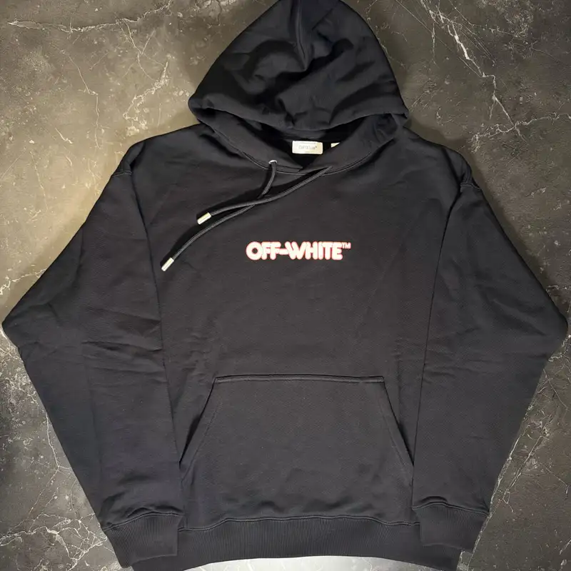 Off-White Round Logo Skate Black Hoodie - 1