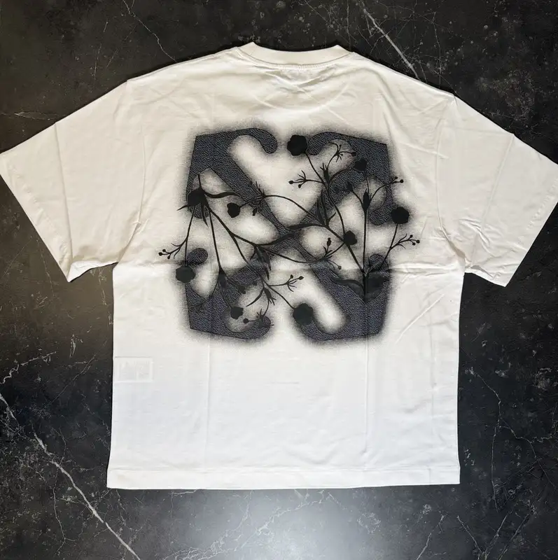 Off-White Flower White Tee 2