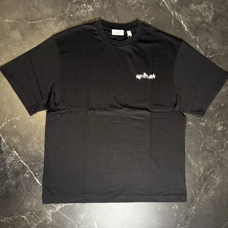 Off-White Floral Black Tee - 1