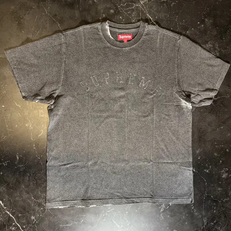  Supreme Overprint Washed Black S/S Top - 1