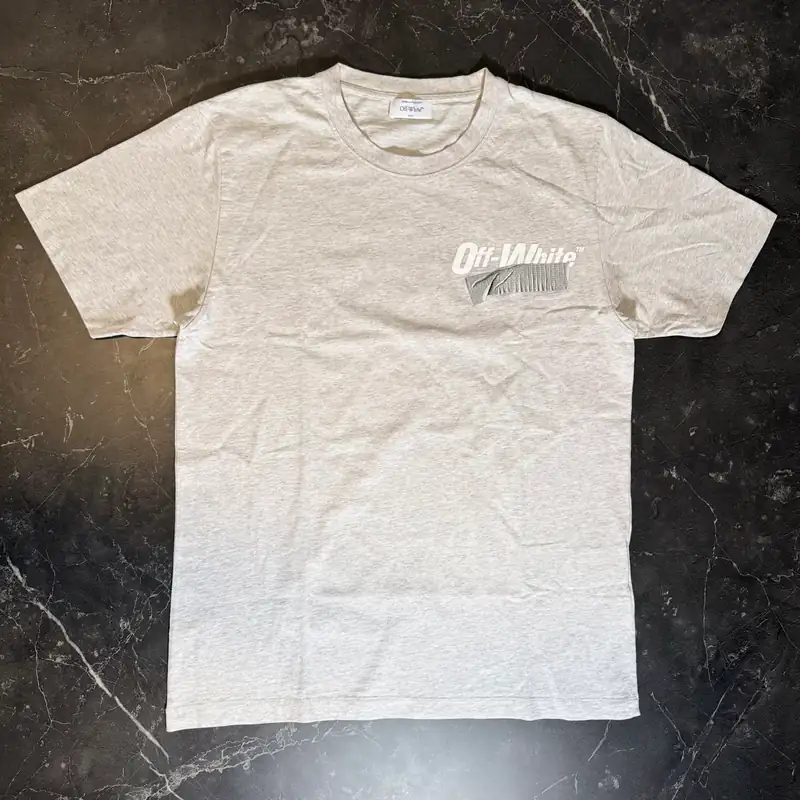 Off-White Cupide Tape Grey Tee - 1