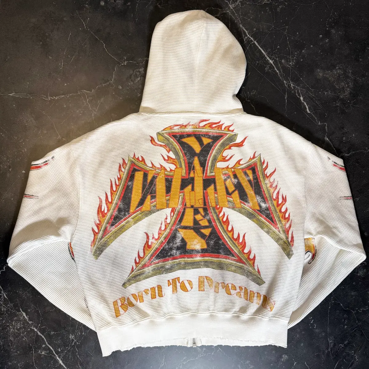  Vale Forever Reborn Waffle Zip Up White 2