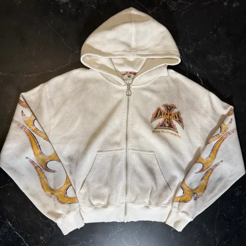 Vale Forever Reborn Waffle Zip Up White - 1