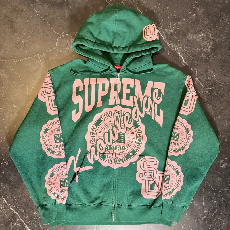 Supreme Knowledge Reigns Zip Up Dark Green - 1
