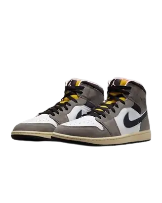 Jordan 1 Mid White Oil Gray Cave Stone - 1
