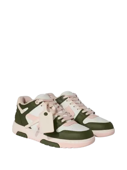 Off White Out Of Office Olive Green Pink - 1