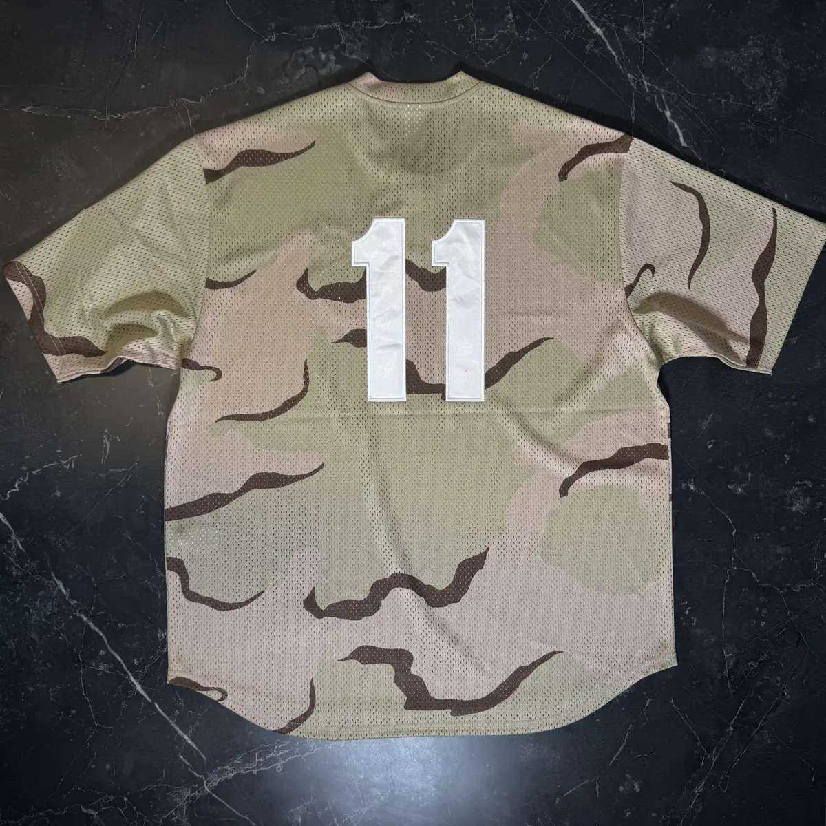 Supreme S Logo Baseball Henley Camo 2