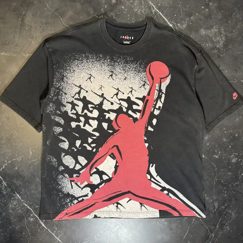 Jordan 90s All Over Print Black Tee - 1