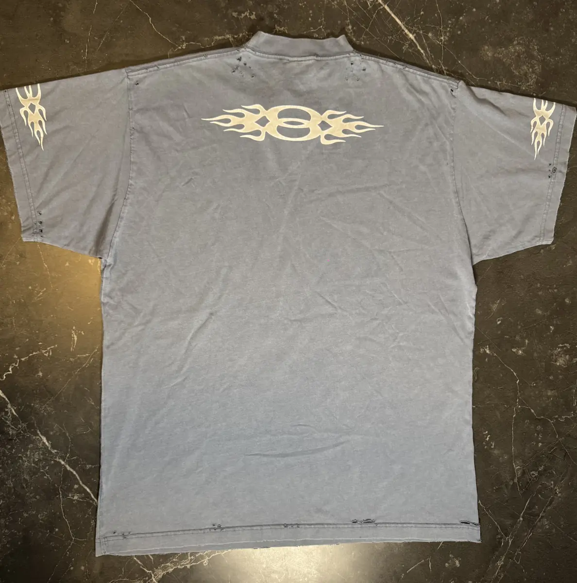 Balenciaga Burning Unity Blue Tee 2