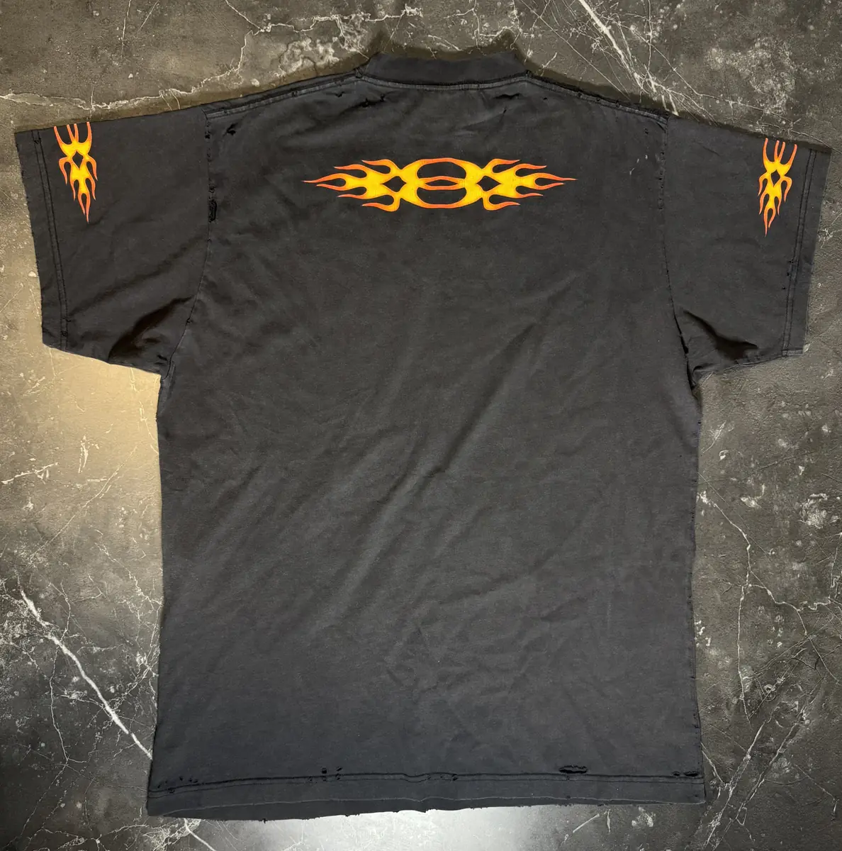Balenciaga Washed Out Black Tee 2