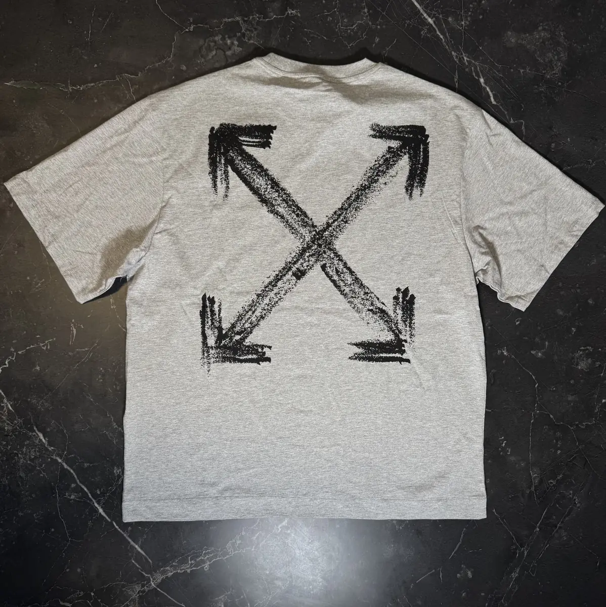 Off-White Chalk Arrow Skate Fit Tee Heather Grey 2