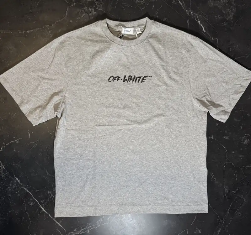 Off-White Chalk Arrow Skate Fit Tee Heather Grey - 1