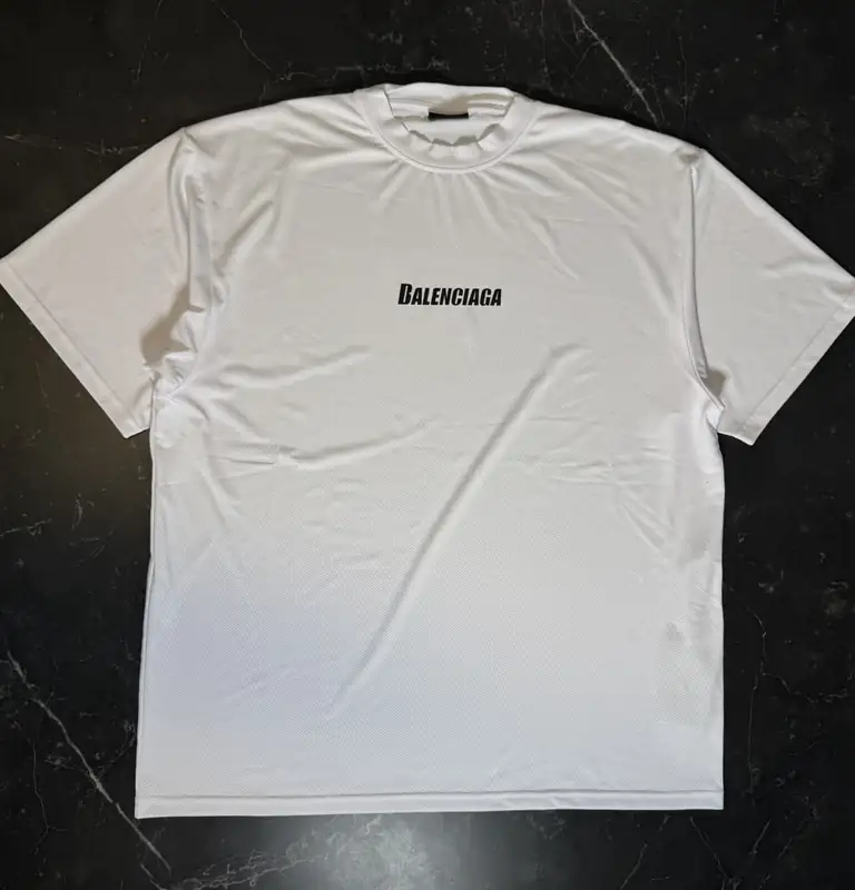 Balenciaga Mesh Swim White Tee - 1