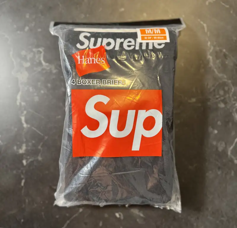 Supreme Hanes Black Boxers 4 Pack - 1