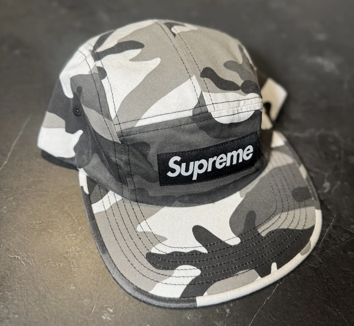 Supreme Washed Chino Black Hat - 1