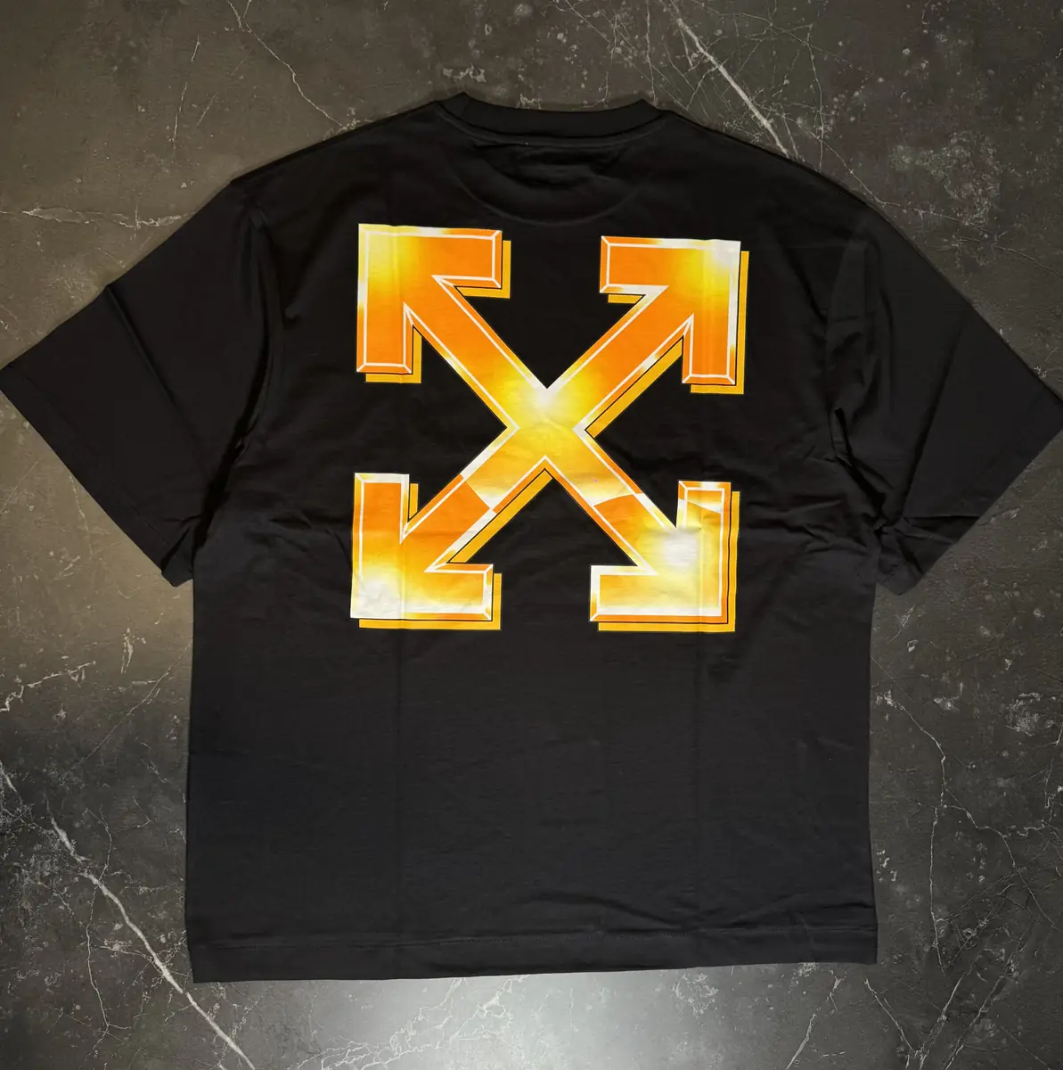Off-White Arrows Print Orange Black Tee 2